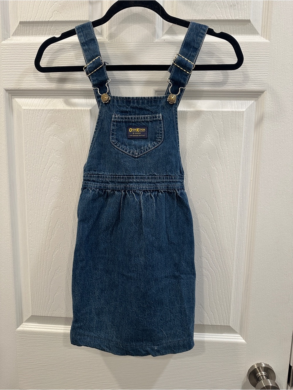 Vintage OshKosh B'gosh Denim Overall Dress Size 7 EUC